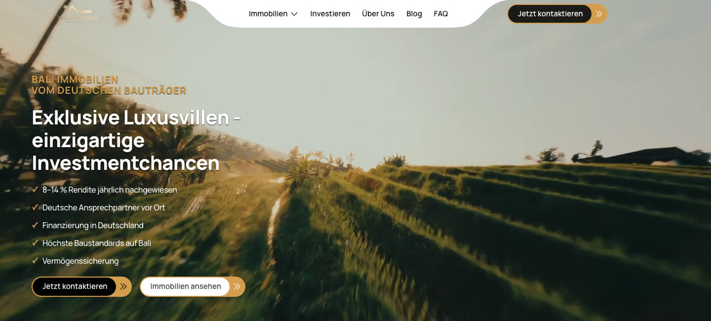 Screenshot Bali-Immobilien